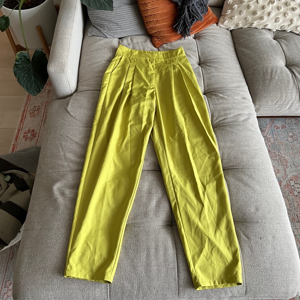 Nasty Gal Lime Green Trousers